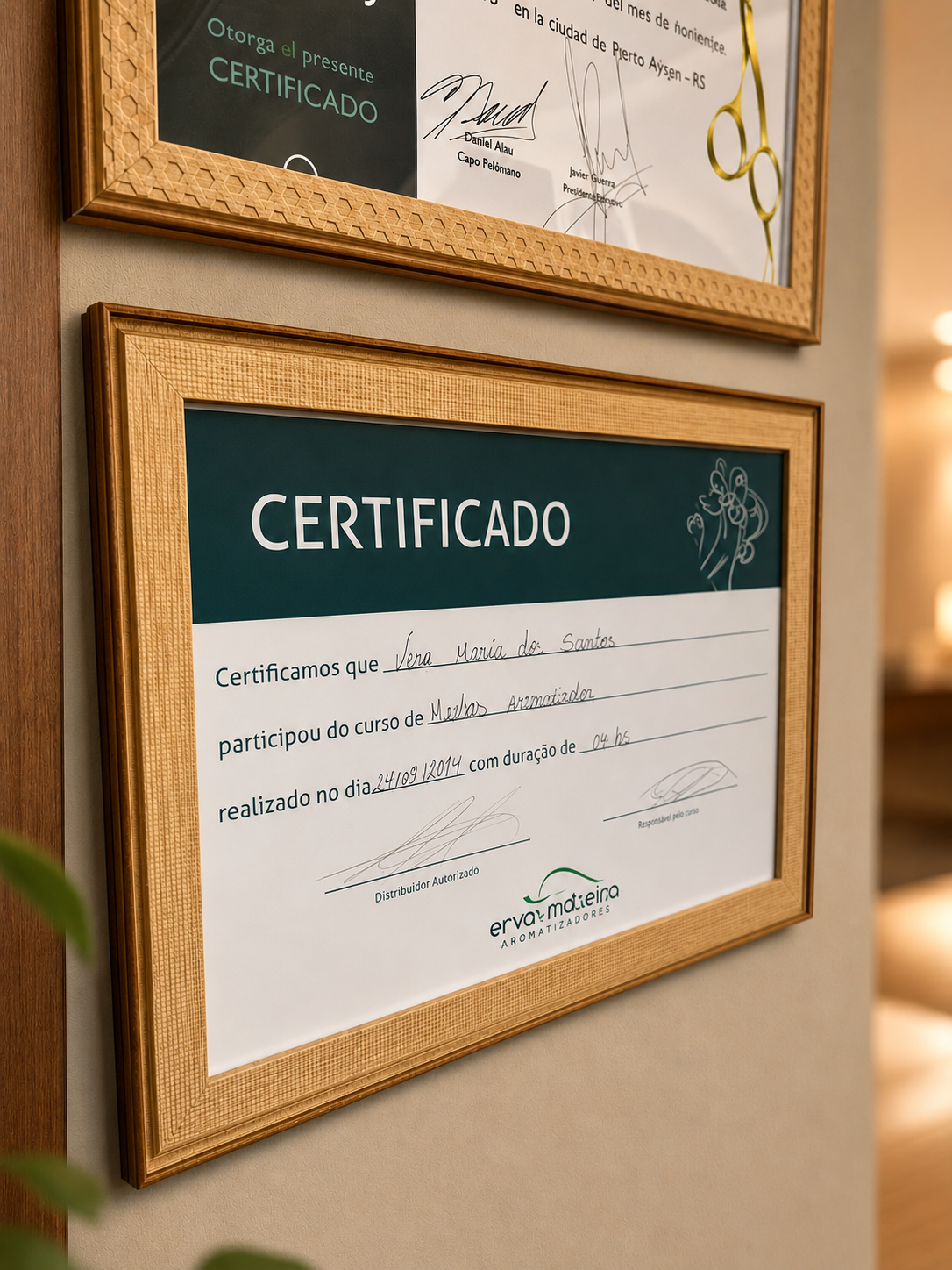 Certificado Mechas Aromatizadas